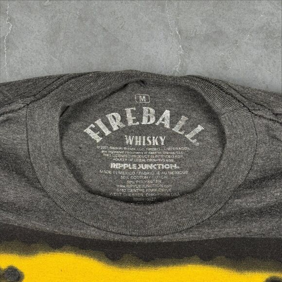 Ripple Junction x Fireball Cinnamon Whisky Demon Logo Tee Shirt Soft - Medium - Picture 2 of 6